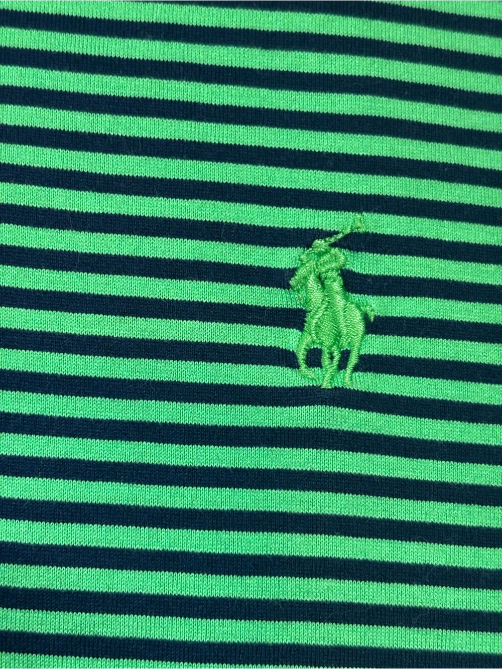 Polo Golf Ralph Lauren Men's XXL Green Navy Striped Polo Shirt Golf Preppy - Picture 2 of 15